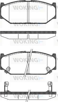 Woking P12813.12 - Тормозные колодки, дисковые, комплект autospares.lv