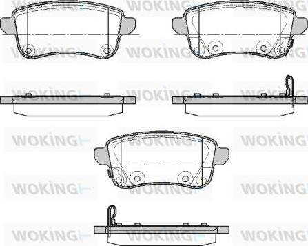 Woking P12873.02 - Тормозные колодки, дисковые, комплект autospares.lv