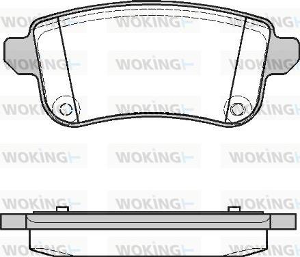 Woking P12873.10 - Тормозные колодки, дисковые, комплект autospares.lv