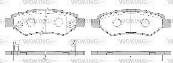 Woking P12353.02 - Тормозные колодки, дисковые, комплект autospares.lv