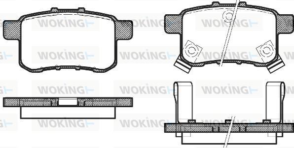 Woking P12323.02 - Тормозные колодки, дисковые, комплект autospares.lv