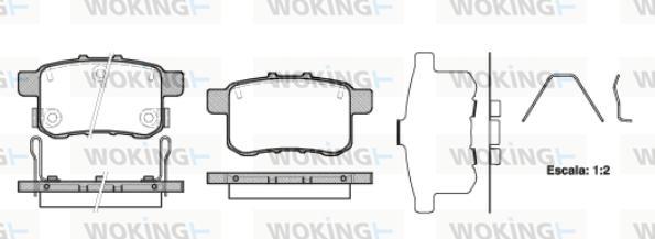 Woking P12323.12 - Тормозные колодки, дисковые, комплект autospares.lv