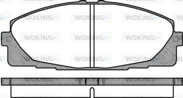 Woking P12253.00 - Тормозные колодки, дисковые, комплект autospares.lv