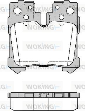 Woking P12213.20 - Тормозные колодки, дисковые, комплект autospares.lv
