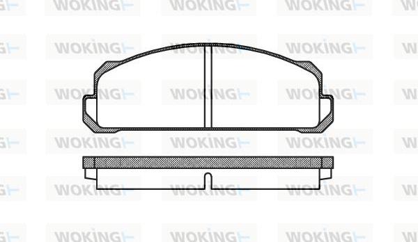 Woking P1223.40 - Тормозные колодки, дисковые, комплект autospares.lv