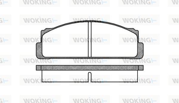 Woking P1223.00 - Тормозные колодки, дисковые, комплект autospares.lv