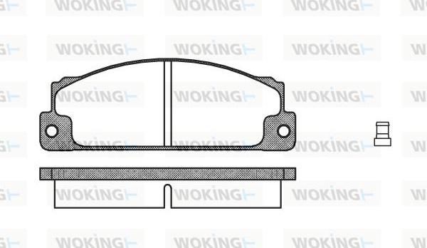 Woking P1223.02 - Тормозные колодки, дисковые, комплект autospares.lv