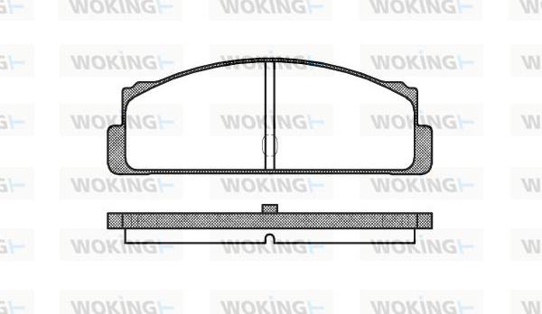 Woking P1223.10 - Тормозные колодки, дисковые, комплект autospares.lv