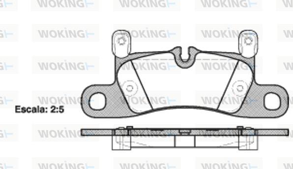 Woking P12793.20 - Тормозные колодки, дисковые, комплект autospares.lv