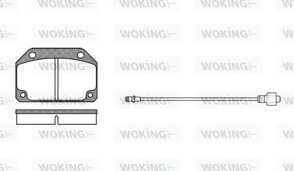 Woking P1273.02 - Тормозные колодки, дисковые, комплект autospares.lv