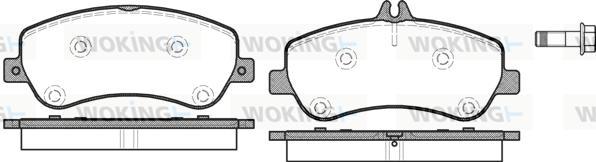 Woking P12773.00 - Тормозные колодки, дисковые, комплект autospares.lv