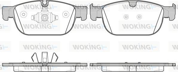 Woking P17963.00 - Тормозные колодки, дисковые, комплект autospares.lv