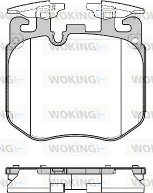 Woking P17903.00 - Тормозные колодки, дисковые, комплект autospares.lv