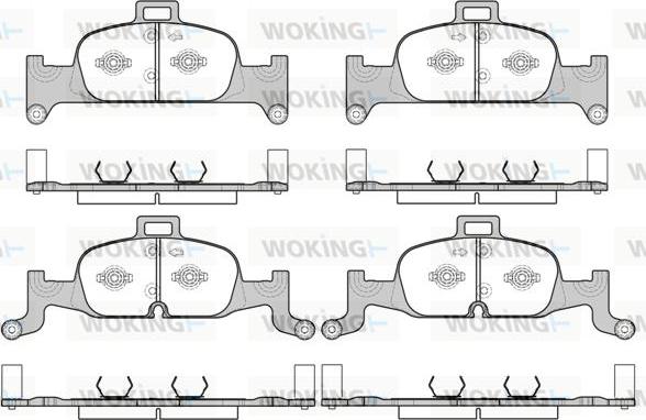 Woking P17913.00 - Тормозные колодки, дисковые, комплект autospares.lv