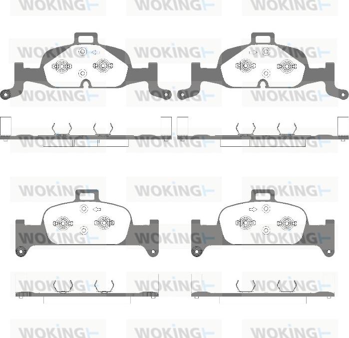 Woking P17913.10 - Тормозные колодки, дисковые, комплект autospares.lv