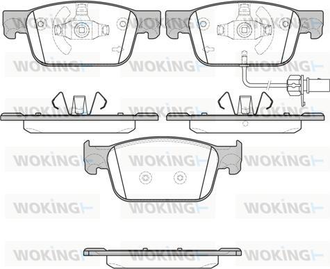 Woking P17923.01 - Тормозные колодки, дисковые, комплект autospares.lv