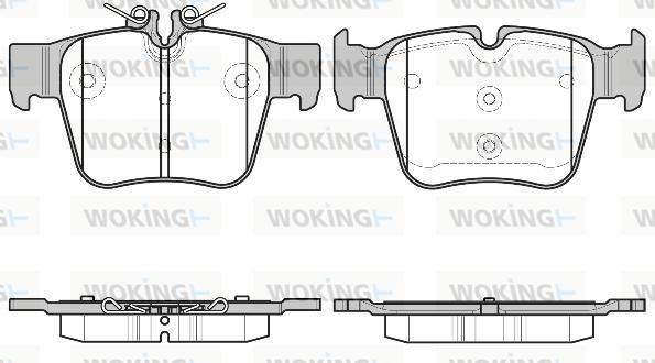 Woking P17973.00 - Тормозные колодки, дисковые, комплект autospares.lv