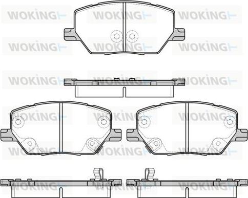 Woking P17403.02 - Тормозные колодки, дисковые, комплект autospares.lv