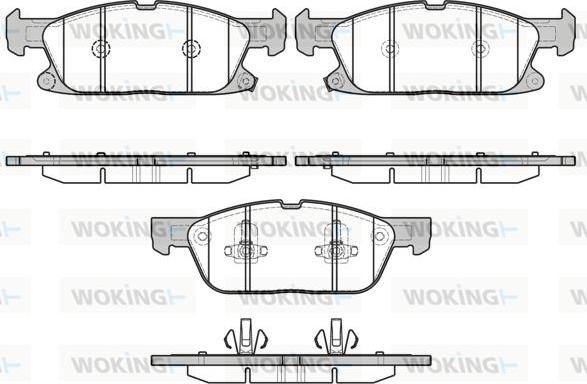 Woking P17573.02 - Тормозные колодки, дисковые, комплект autospares.lv