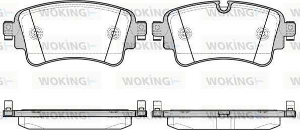 Woking P17693.08 - Тормозные колодки, дисковые, комплект autospares.lv