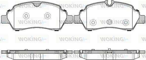 Woking P17053.00 - Тормозные колодки, дисковые, комплект autospares.lv