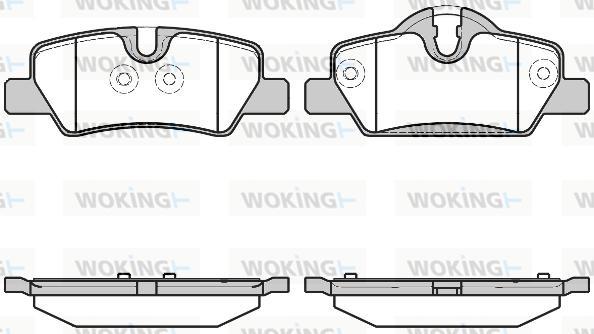 Woking P17003.00 - Тормозные колодки, дисковые, комплект autospares.lv