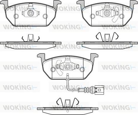 Woking P17013.01 - Тормозные колодки, дисковые, комплект autospares.lv