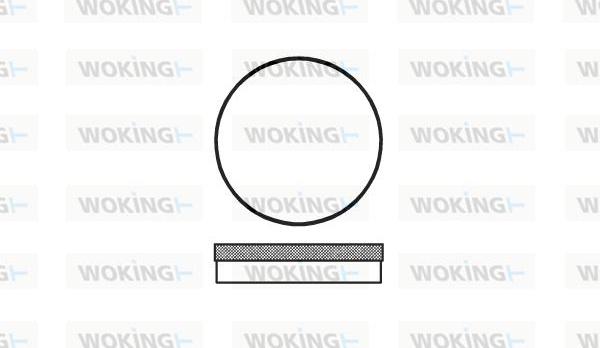 Woking P1703.00 - Тормозные колодки, дисковые, комплект autospares.lv
