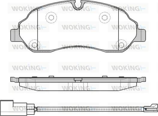 Woking P17023.02 - Тормозные колодки, дисковые, комплект autospares.lv