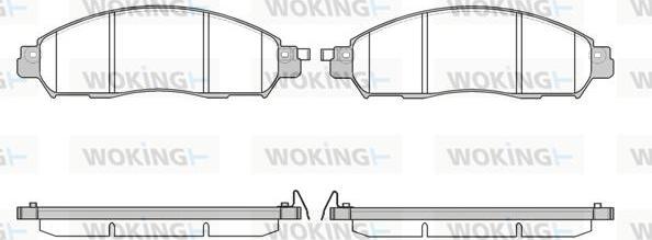 Woking P17123.04 - Тормозные колодки, дисковые, комплект autospares.lv