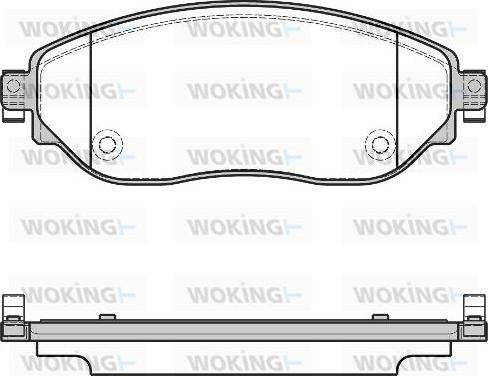 Woking P17173.08 - Тормозные колодки, дисковые, комплект autospares.lv