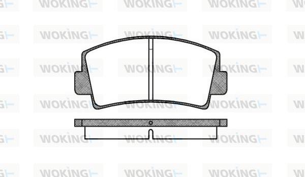 Woking P1783.00 - Тормозные колодки, дисковые, комплект autospares.lv