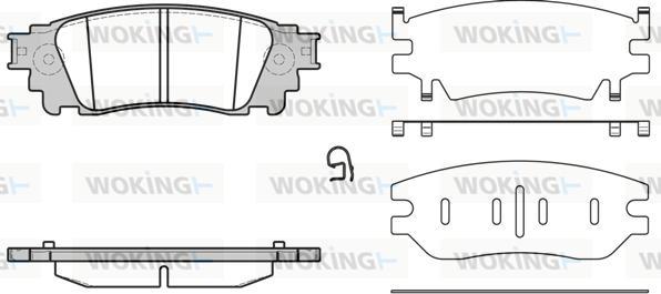 Woking P17363.00 - Тормозные колодки, дисковые, комплект autospares.lv