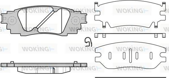 Woking P17363.10 - Тормозные колодки, дисковые, комплект autospares.lv