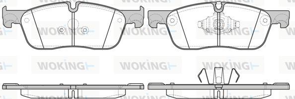 Woking P17333.10 - Тормозные колодки, дисковые, комплект autospares.lv