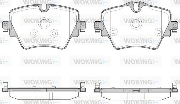 Woking P17253.08 - Тормозные колодки, дисковые, комплект autospares.lv