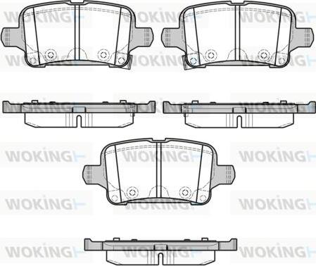 Woking P17283.02 - Тормозные колодки, дисковые, комплект autospares.lv