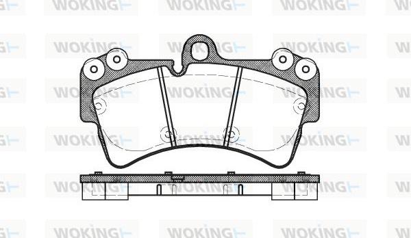 Woking P8953.00 - Тормозные колодки, дисковые, комплект autospares.lv