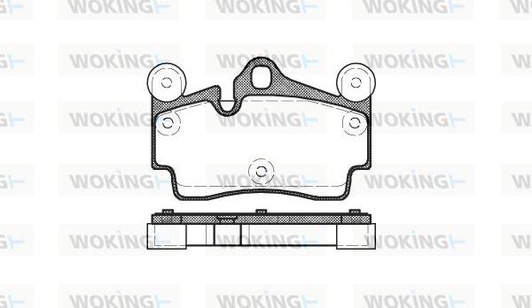 Woking P8963.00 - Тормозные колодки, дисковые, комплект autospares.lv