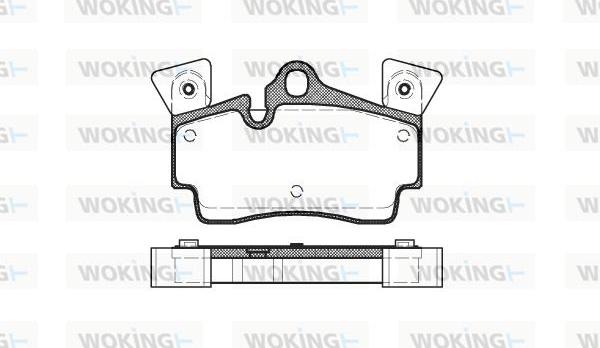 Woking P8963.10 - Тормозные колодки, дисковые, комплект autospares.lv