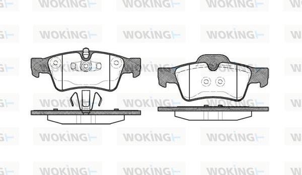 Woking P8913.10 - Тормозные колодки, дисковые, комплект autospares.lv