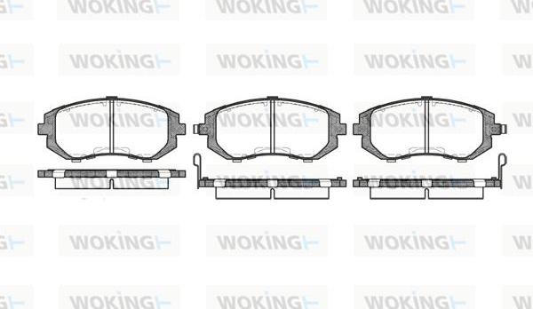 Woking P8513.02 - Тормозные колодки, дисковые, комплект autospares.lv