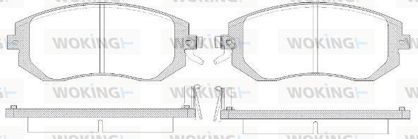 Woking P8513.14 - Тормозные колодки, дисковые, комплект autospares.lv