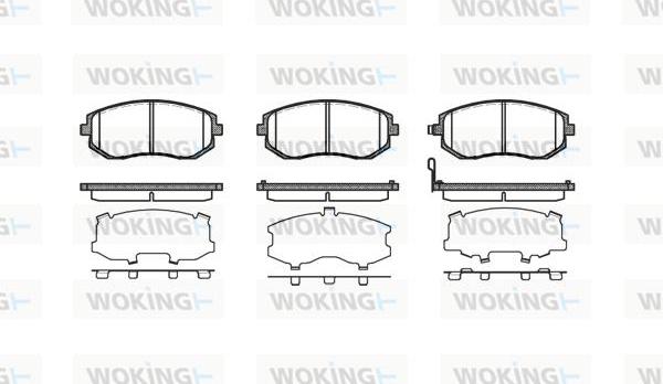 Woking P8513.11 - Тормозные колодки, дисковые, комплект autospares.lv