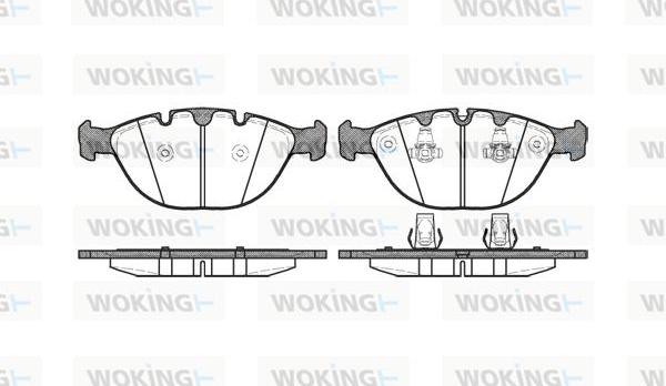 Woking P8583.00 - Тормозные колодки, дисковые, комплект autospares.lv