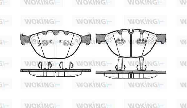 Woking P8583.10 - Тормозные колодки, дисковые, комплект autospares.lv