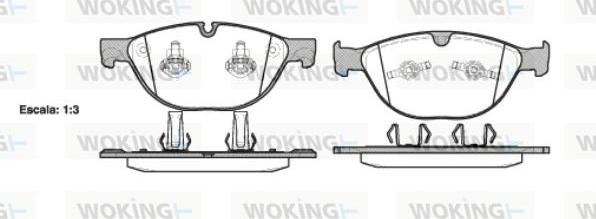 Woking P8583.30 - Тормозные колодки, дисковые, комплект autospares.lv