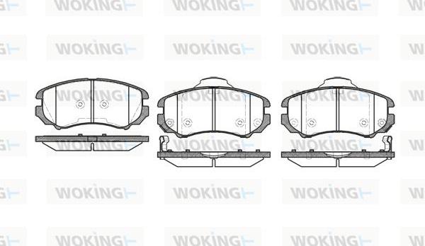 Woking P8533.02 - Тормозные колодки, дисковые, комплект autospares.lv