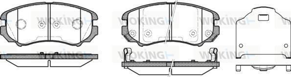 Woking P8533.12 - Тормозные колодки, дисковые, комплект autospares.lv