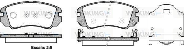 Woking P8533.22 - Тормозные колодки, дисковые, комплект autospares.lv